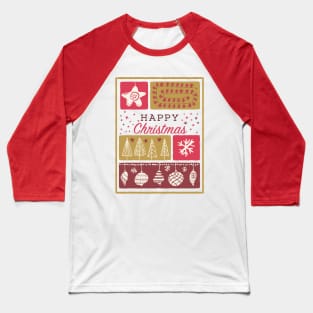 Fun Christmas Card Design Baseball T-Shirt